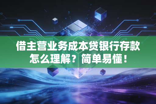借主营业务成本贷银行存款怎么理解？简单易懂！