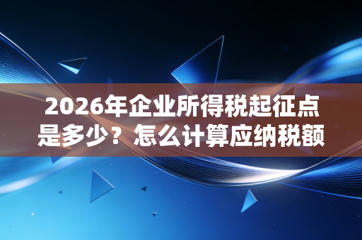 2026年企业所得税起征点是多少？怎么计算应纳税额？