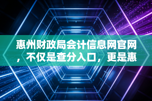 惠州财政局会计信息网官网，不仅是查分入口，更是惠州会计人的职业摆渡人