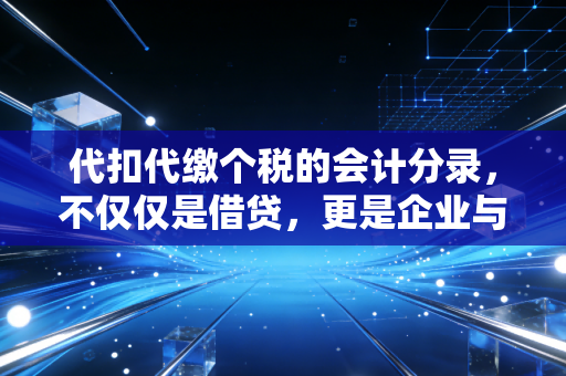 代扣代缴个税的会计分录，不仅仅是借贷，更是企业与员工间的信任契约