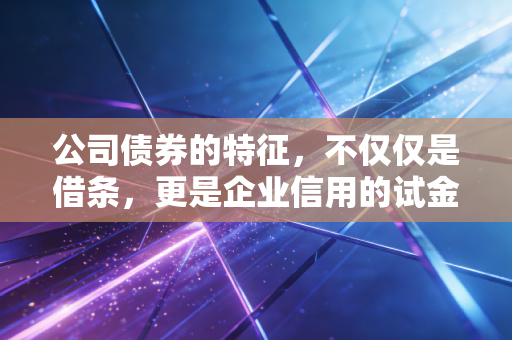 公司债券的特征，不仅仅是借条，更是企业信用的试金石