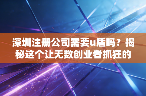 深圳注册公司需要u盾吗？揭秘这个让无数创业者抓狂的电子身份证