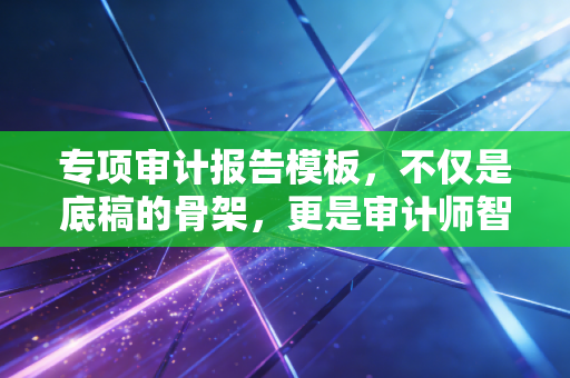 专项审计报告模板，不仅是底稿的骨架，更是审计师智慧的试金石