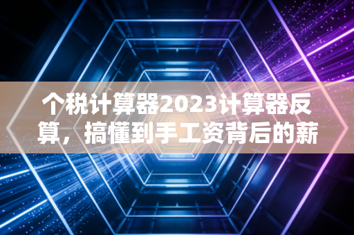 个税计算器2023计算器反算，搞懂到手工资背后的薪资博弈术