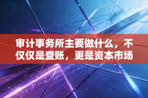 审计事务所主要做什么，不仅仅是查账，更是资本市场的看门人