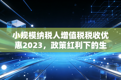 小规模纳税人增值税税收优惠2023，政策红利下的生存法则与实战思考