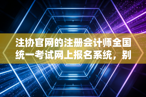注协官网的注册会计师全国统一考试网上报名系统，别让这一步绊倒你，聊聊CPA报名背后的那些事儿