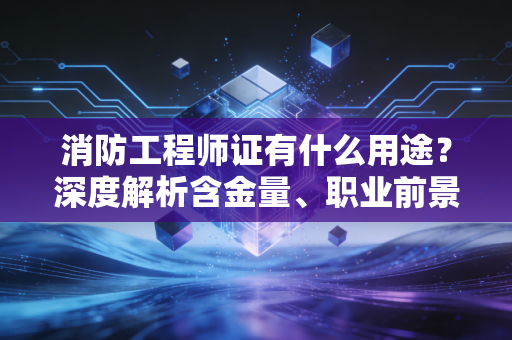 消防工程师证有什么用途？深度解析含金量、职业前景与真实价值