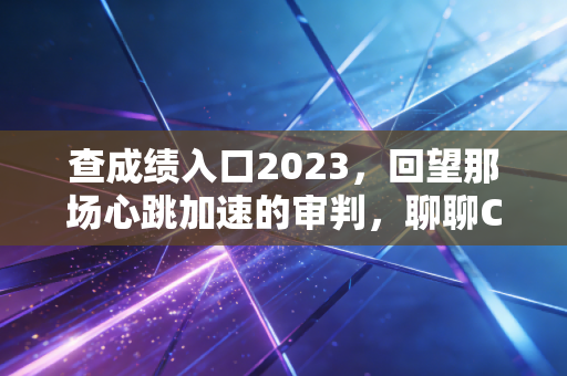 查成绩入口2023，回望那场心跳加速的审判，聊聊CPA人的真实人生