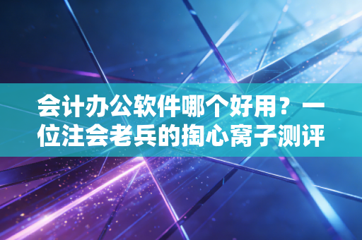 会计办公软件哪个好用？一位注会老兵的掏心窝子测评与建议