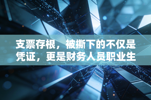 支票存根，被撕下的不仅是凭证，更是财务人员职业生涯的基石