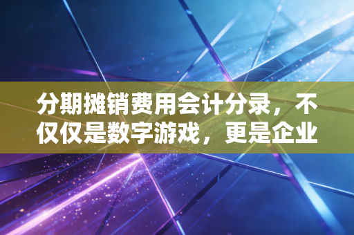 分期摊销费用会计分录，不仅仅是数字游戏，更是企业经营节奏的艺术