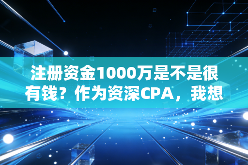注册资金1000万是不是很有钱？作为资深CPA，我想跟你聊聊这背后的数字游戏