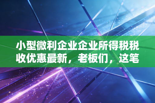 小型微利企业企业所得税税收优惠最新，老板们，这笔省下的钱到底该怎么装进口袋？
