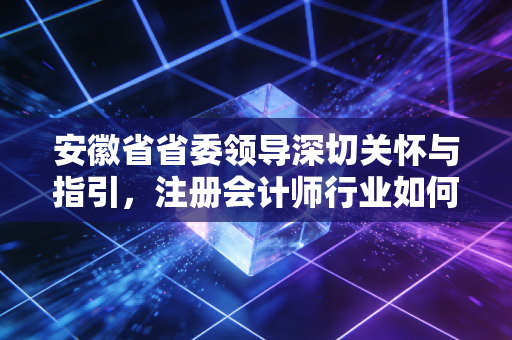 安徽省省委领导深切关怀与指引，注册会计师行业如何成为安徽经济高质量发展的看门人