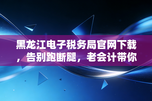 黑龙江电子税务局官网下载，告别跑断腿，老会计带你玩转数字化办税