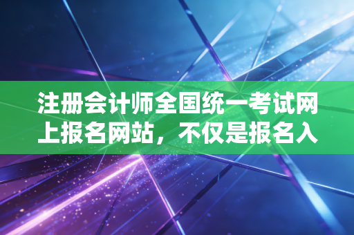 注册会计师全国统一考试网上报名网站,不仅是报名入口,更是你与百万过儿梦想的起点