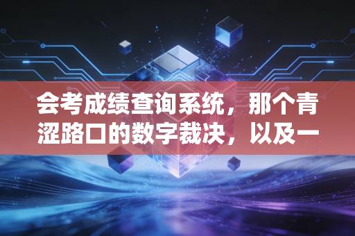 会考成绩查询系统，那个青涩路口的数字裁决，以及一名注会人的回望
