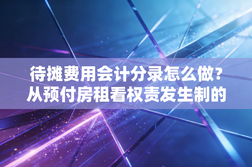 待摊费用会计分录怎么做？从预付房租看权责发生制的智慧与实务操作