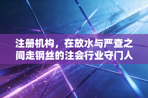 注册机构，在放水与严查之间走钢丝的注会行业守门人