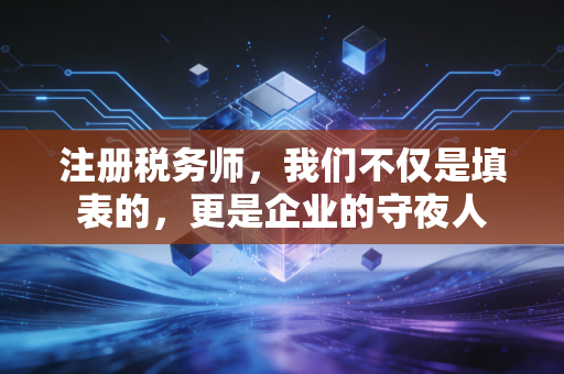 注册税务师,我们不仅是填表的,更是企业的守夜人