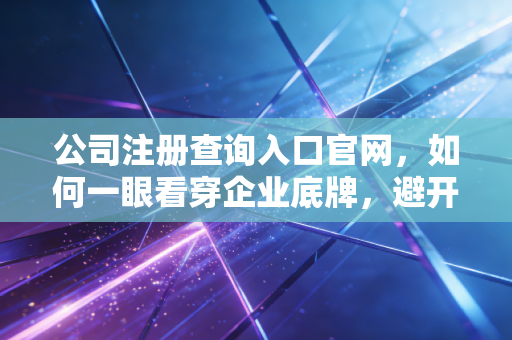 公司注册查询入口官网，如何一眼看穿企业底牌，避开创业路上的那些坑