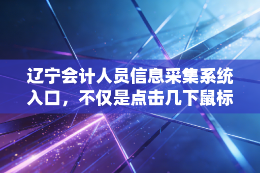 辽宁会计人员信息采集系统入口，不仅是点击几下鼠标，更是你会计生涯的数字身份证