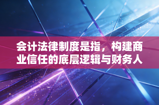 会计法律制度是指，构建商业信任的底层逻辑与财务人的生存法则