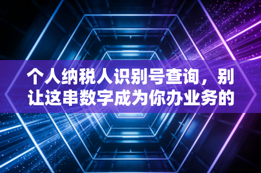 个人纳税人识别号查询，别让这串数字成为你办业务的拦路虎