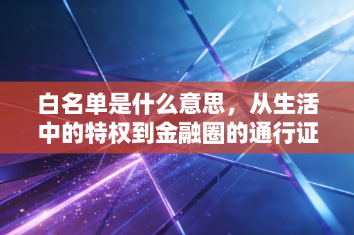 白名单是什么意思,从生活中的特权到金融圈的通行证