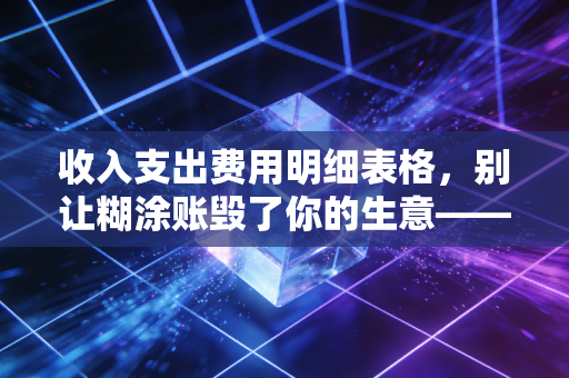 收入支出费用明细表格，别让糊涂账毁了你的生意——财务透明化的自救指南