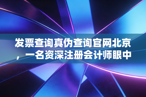 发票查询真伪查询官网北京，一名资深注册会计师眼中的查票江湖与避坑实录