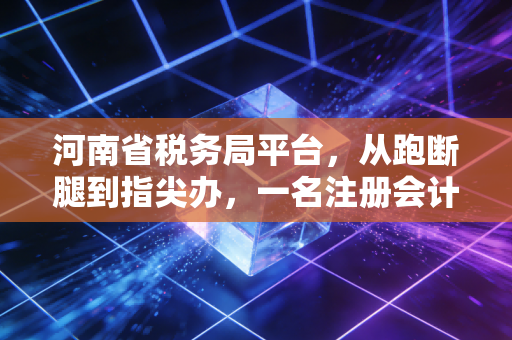 河南省税务局平台，从跑断腿到指尖办，一名注册会计师眼中的数字化税务变迁