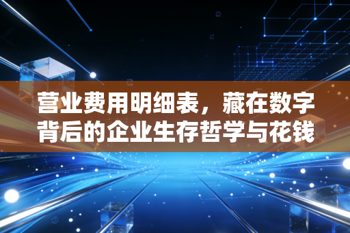 营业费用明细表，藏在数字背后的企业生存哲学与花钱的艺术