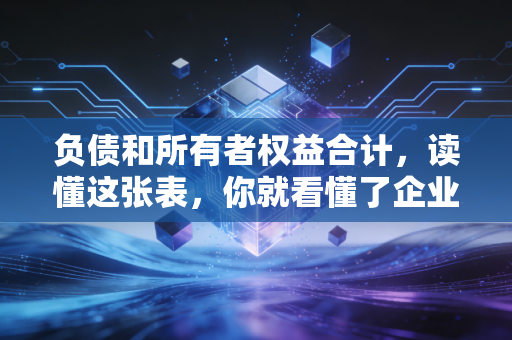 负债和所有者权益合计，读懂这张表，你就看懂了企业的底气与软肋