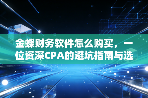 金蝶财务软件怎么购买，一位资深CPA的避坑指南与选型实操
