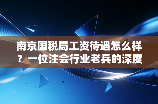 南京国税局工资待遇怎么样？一位注会行业老兵的深度剖析与真实感悟