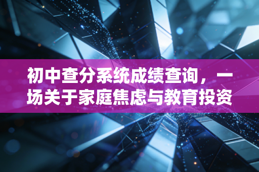 初中查分系统成绩查询，一场关于家庭焦虑与教育投资的年度审计