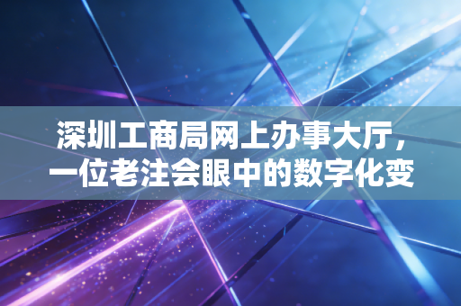 深圳工商局网上办事大厅，一位老注会眼中的数字化变革与企业经营实战指南
