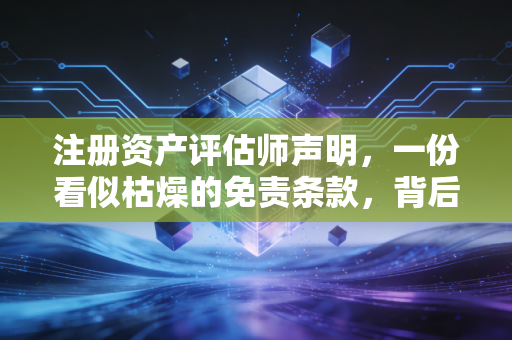 注册资产评估师声明，一份看似枯燥的免责条款，背后藏着怎样的职业底线与人性博弈？
