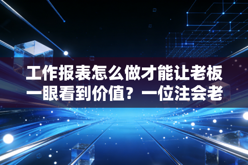 工作报表怎么做才能让老板一眼看到价值？一位注会老兵的实战复盘