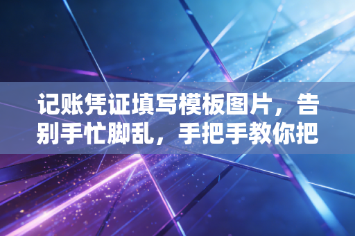 记账凭证填写模板图片,告别手忙脚乱,手把手教你把凭证做成艺术品
