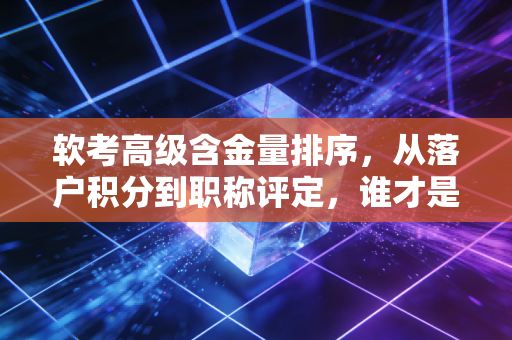 软考高级含金量排序,从落户积分到职称评定,谁才是IT人的黄金入场券?