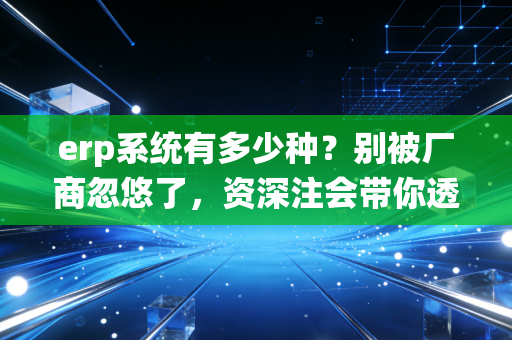 erp系统有多少种？别被厂商忽悠了，资深注会带你透过现象看本质