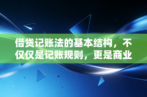 借贷记账法的基本结构，不仅仅是记账规则，更是商业逻辑的底层代码