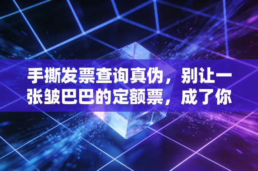 手撕发票查询真伪，别让一张皱巴巴的定额票，成了你财务生涯的不定时炸弹