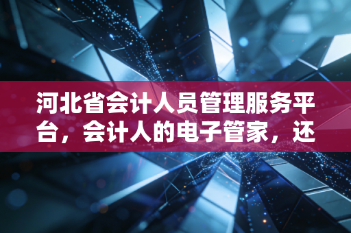 河北省会计人员管理服务平台，会计人的电子管家，还是令人头疼的负担？