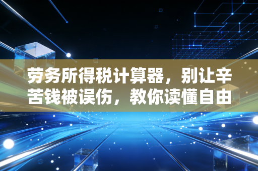 劳务所得税计算器,别让辛苦钱被误伤,教你读懂自由职业者的税务痛点