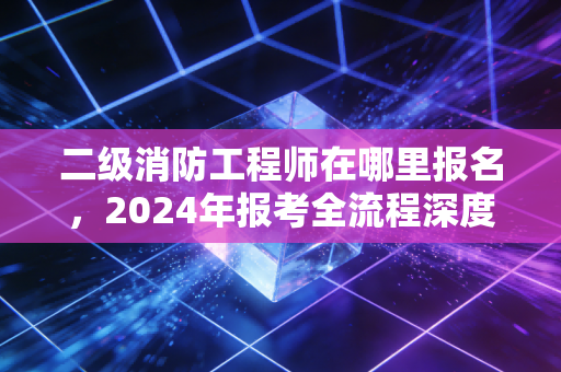 二级消防工程师在哪里报名,2024年报考全流程深度解析与避坑指南