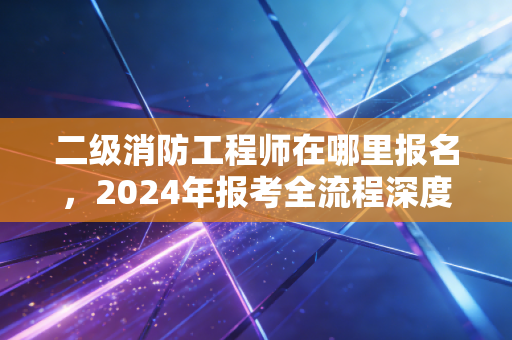 二级消防工程师在哪里报名，2024年报考全流程深度解析与避坑指南
